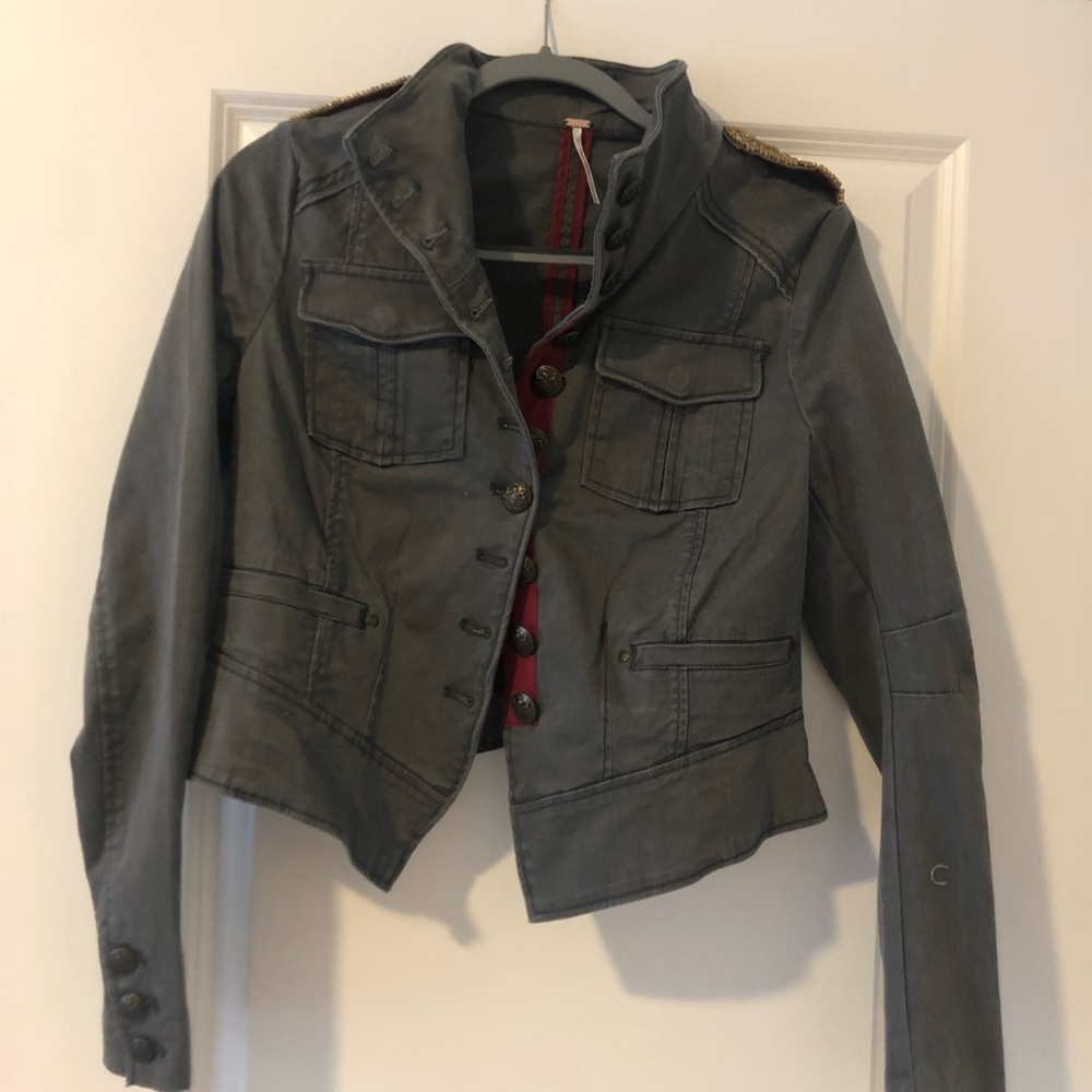 Free People Detailing Galore Military Jacket